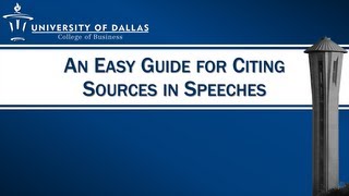 An Easy Guide for Citing Sources in Speeches