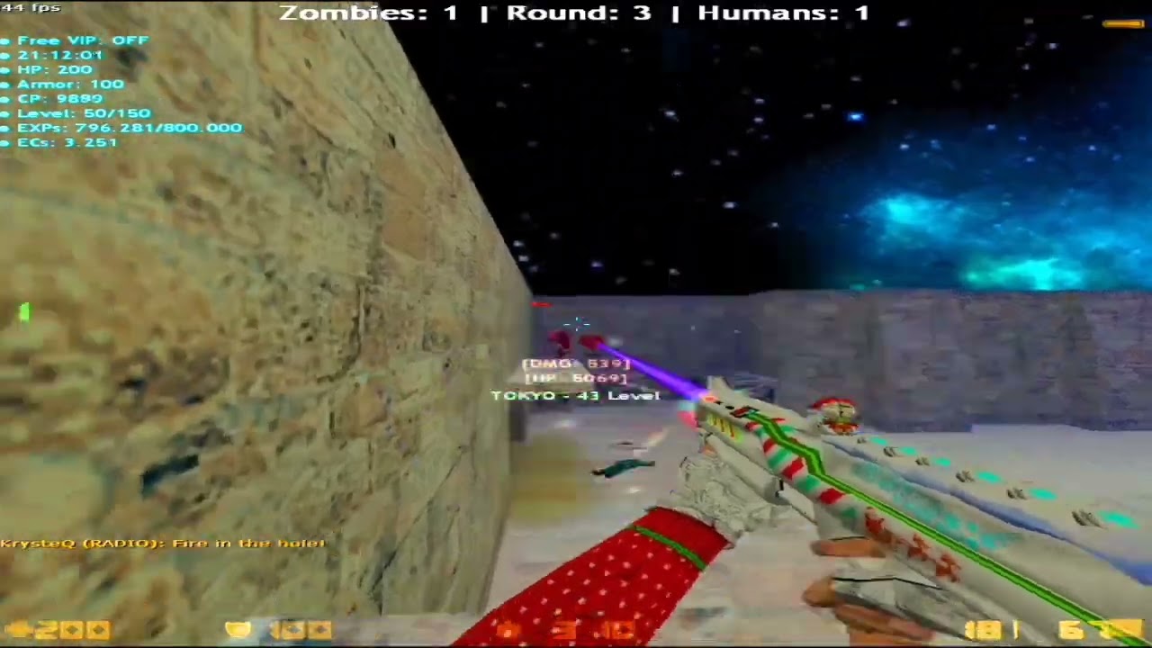 Cs 1.6 Dark Professional Zombie Escape - de_pathway_xmas - [Nemesis Mode 344FPS]