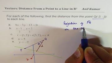 VECTORS Distance of a Point in R2 to Lines in Different  Forms - EDEXCEL - GCSE
