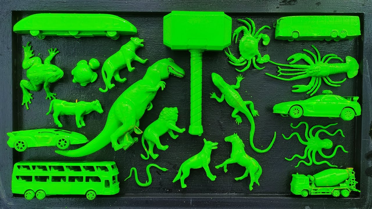 Membersihkan Mainan Mobil-Mobilan Dan Hewan Yang Berlumpur 😱⁉️ | Bus Telolet,Mobil Polisi,T.REX,Kuda