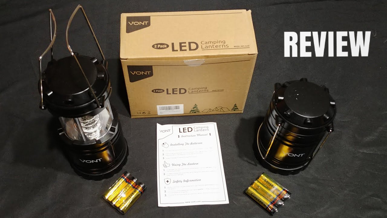 Vont 2 Pack LED Camping Lantern, Super Bright Portable Survival
