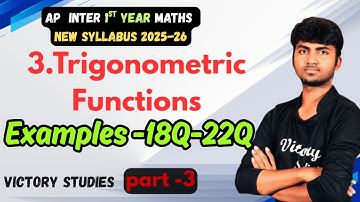 Class 11 Maths Chapter 3 Examples | Trigonometric Functions example Solutions | Class 11 Maths |