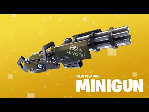 Legendary Mini Gun Gameplay In Fortnite Battle Royale New Weapon - legendary mini gun gameplay in fortnite battle royale new weapon update minigun 2 4 1