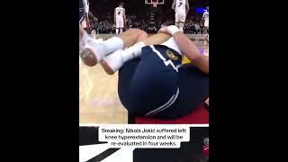 The Nuggets announced Nikola Jokic's injury sustained against the Heat