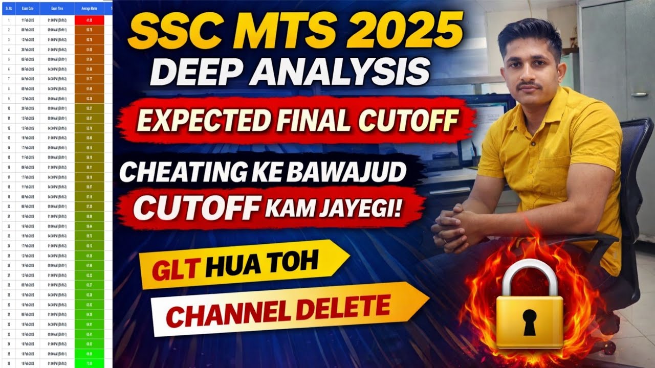 SSC MTS 2025 EXPECTED CUTOFF FOR FINAL SELECTION !!!