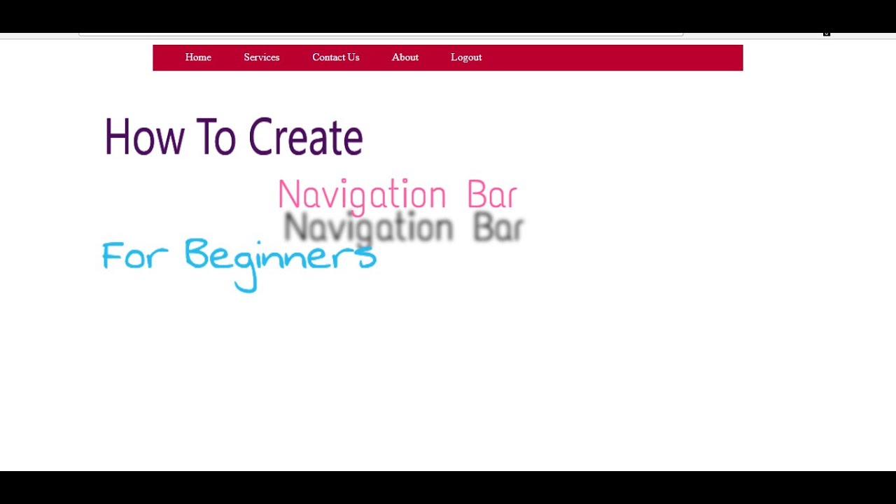 How To create Navigationbar in html & Css for Begginners