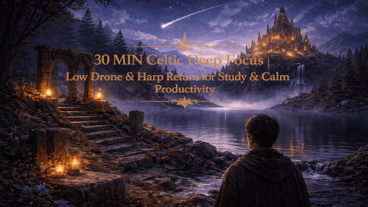30 MIN Celtic Deep Focus | Low Drone & Harp Return for Study & Calm Productivity