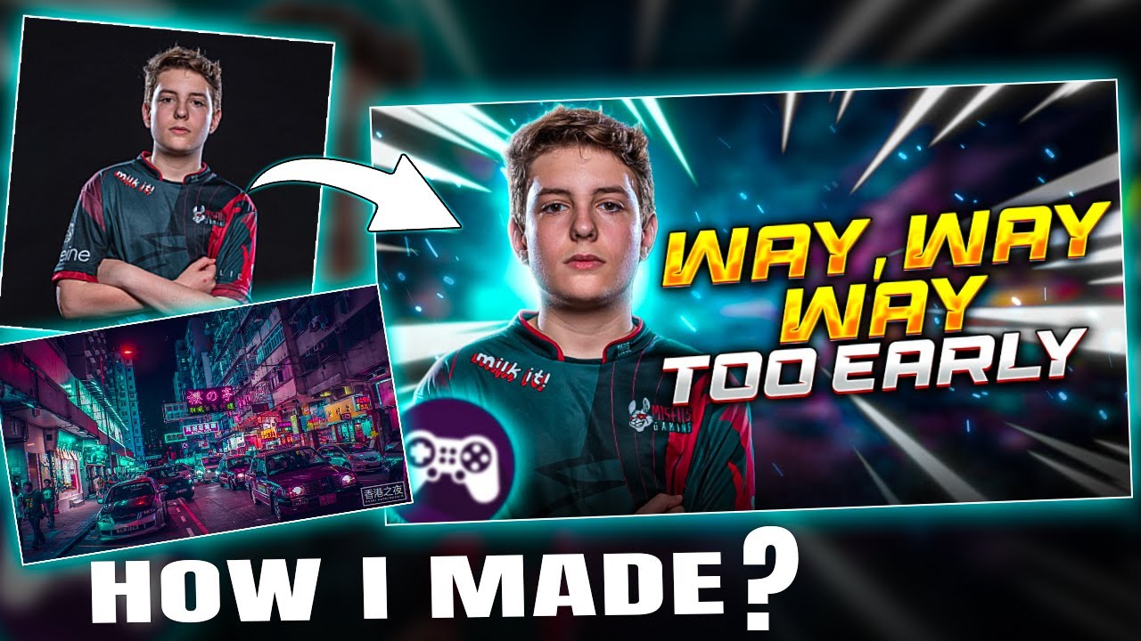 HOW I MADE This Thumbnail how to make attractive gaming e sports thumbnails Sabiar's design