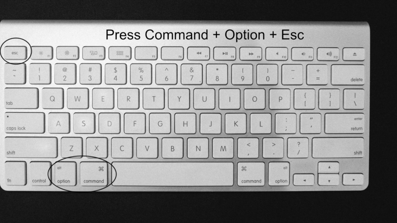 How to bring Force Quit Manager in Mac - YouTube