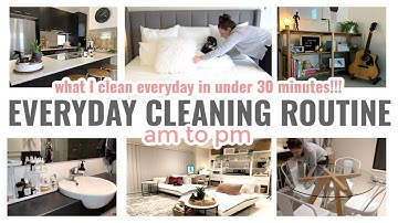 EVERYDAY CLEANING ROUTINE - What I Clean Everyday In Under 30 Minutes || THE SUNDAY STYLIST