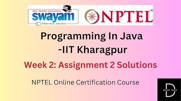 Programming In Java -IIT Kharagpur Week 2 Assignment Answers ||Jan 2024||  NPTEL