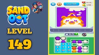 Sand out color puzzle level  149 solution and walkthrough 