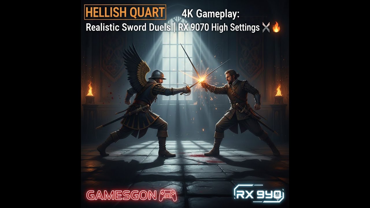 HELLISH QUART 4K Gameplay: Realistic Sword Duels | RX 9070 High Settings