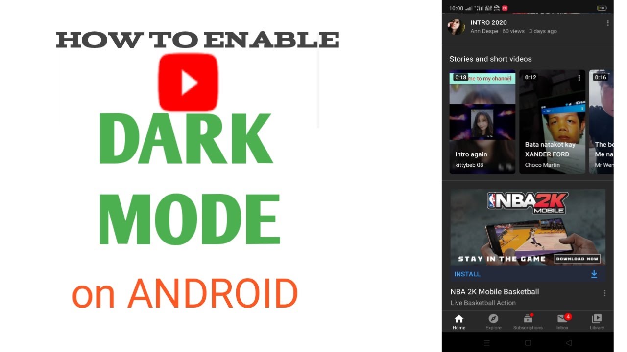 How to Enable Dark Mode YouTube App on Android YouTube