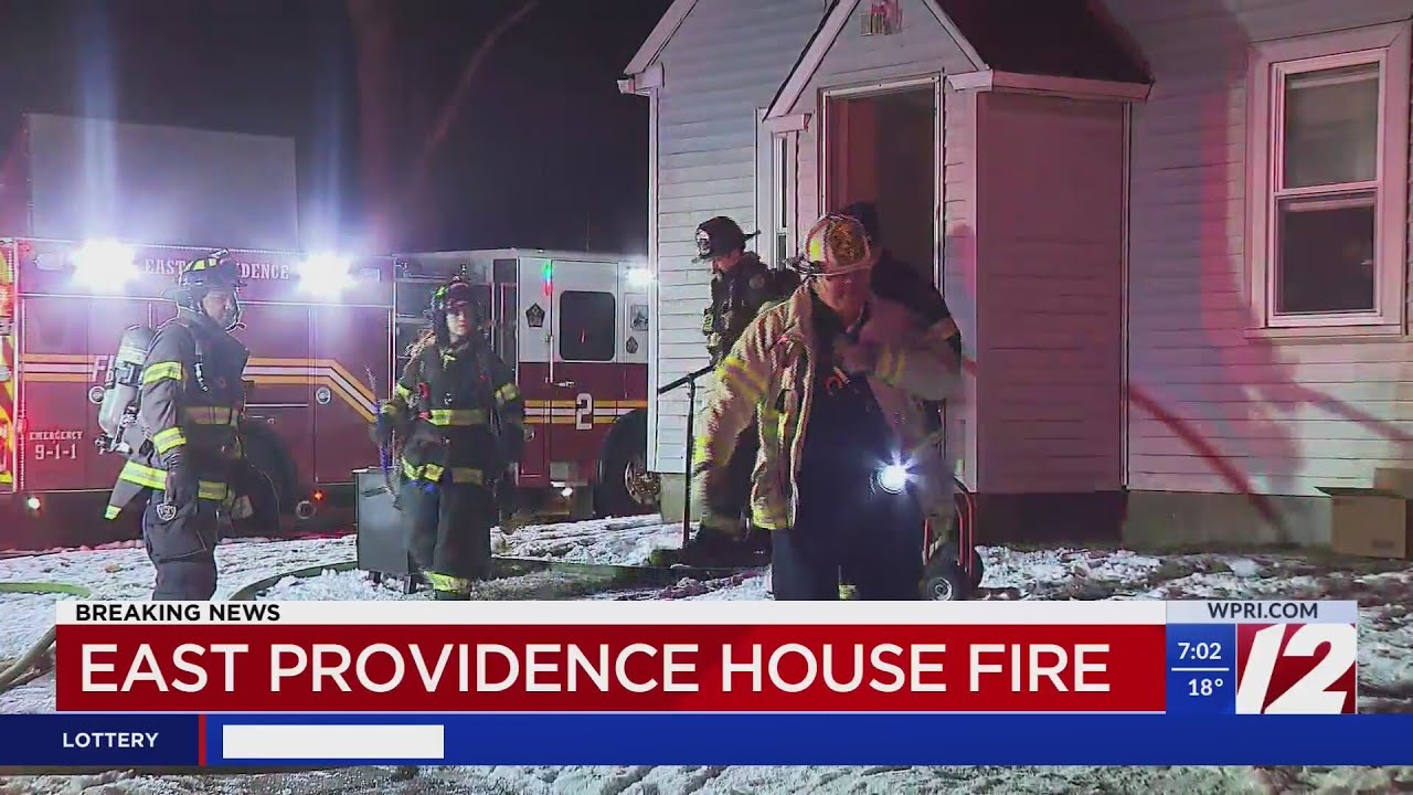Crews knock down fire at home in East Providence - YouTube