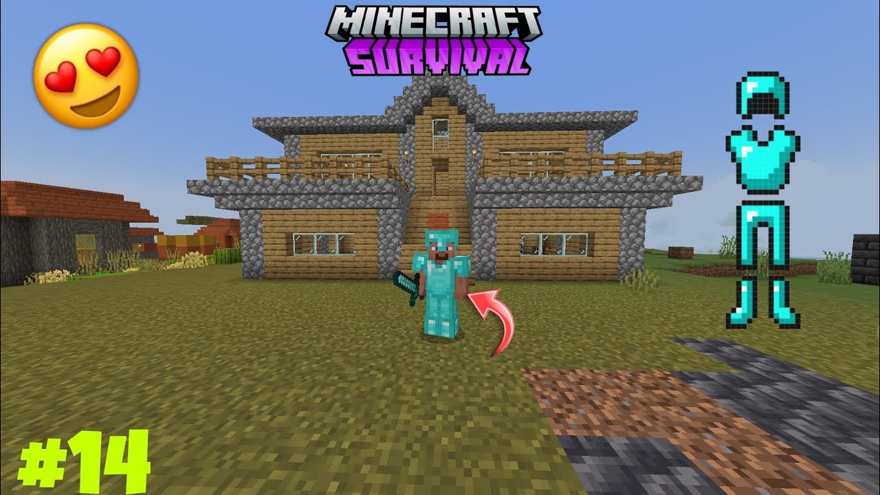 I MADE FULL DIAMOND ARMOUR I MINECRAFT GAMEPLAY #14 - YouTube