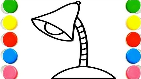 How To Draw cute   table lamp Drawing, Painting & Coloring For Kids and Toddlers_ Child Art 🐋🌈🎨