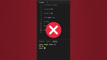 SWAP 2 NUMBERS IN JAVASCRIPT COOL TRICK 🔥#shorts #javascript #typescript