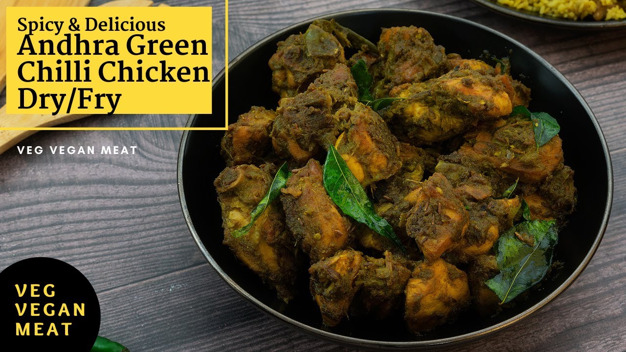 Andhra Green Chilli Chicken Fry/Dry Recipe Restaurant Style YouTube
