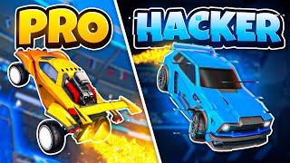 Pro Vs Hacker in Rocket League... Who's better?