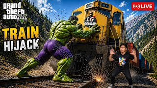 🔴LG GOURAV RJ IS LIVE🔥Train VS HULK😨GTA 5 🚂😱 🎮 #gta5 #gtav #gaming