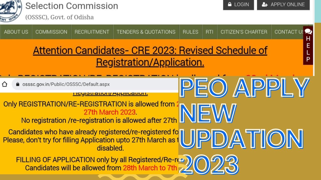 peo and je new updates Peo Apply online 2023 peo and junior assistand ...