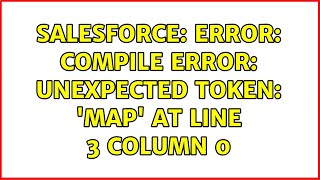 Salesforce: Error: Compile Error: unexpected token: 'map' at line 3 column 0