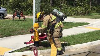 Basic Fire Attack  FF catching hydrant