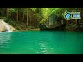 Relaxing Turquoise Pool &amp; Waterfall | Calming Nature Sounds for Sleep, Meditation, Study