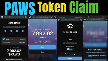 PAWS Token CLAIM 🔥 Paws Tokens Withdrawal Start || Paws Claim on Bybit&  Bitget Exchanges || #Paws