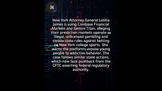 NY Attorney General sues two prediction markets for alleged illegal gambling