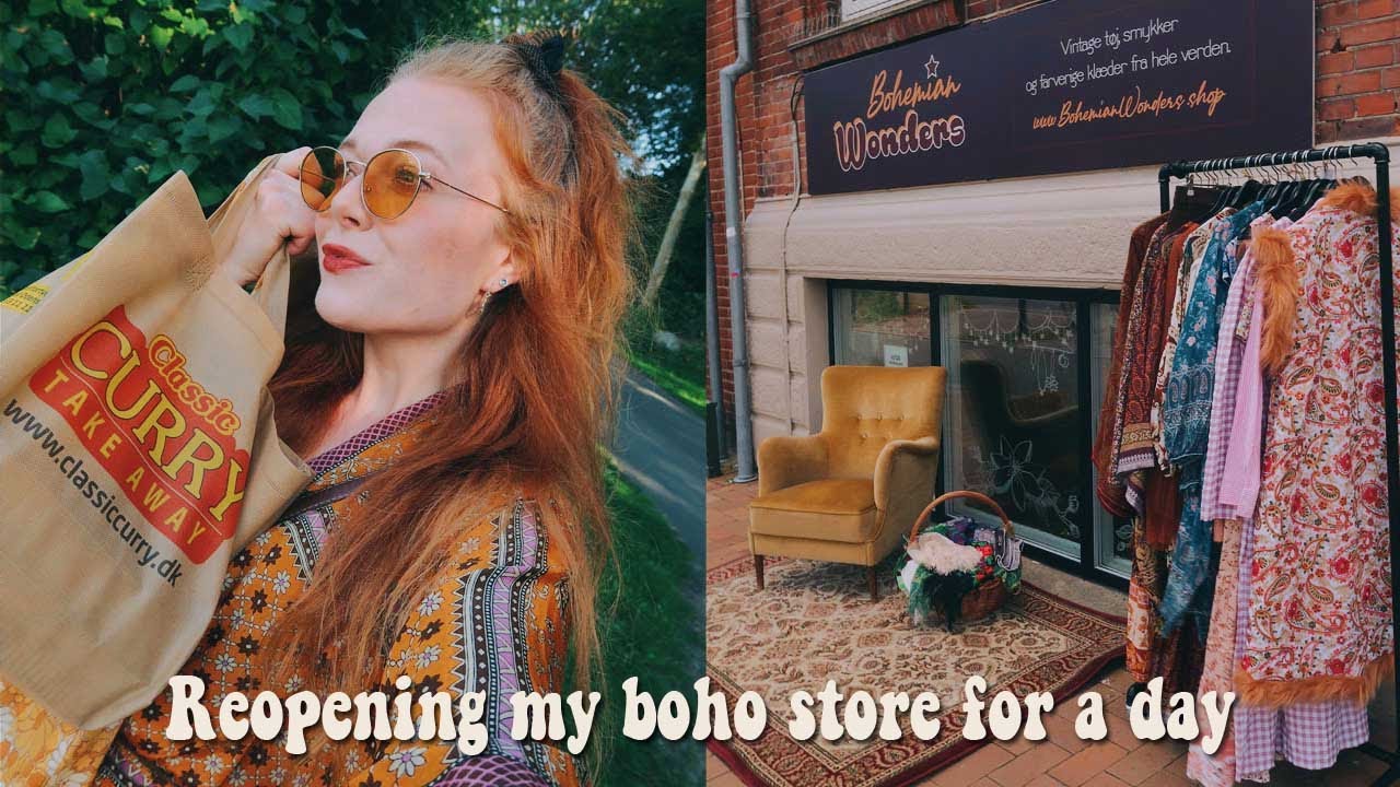 Reopening my boho store for one day & garden dinner - YouTube