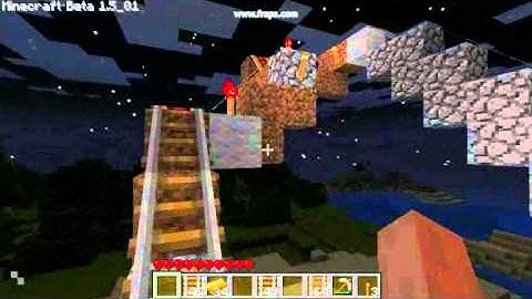 Roller coaster in Minecraft BETA 1.5