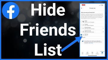 How To Hide Friends List On Facebook