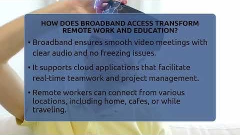 How Does Broadband Access Transform Remote Work And Education? - Talking Tech Trends