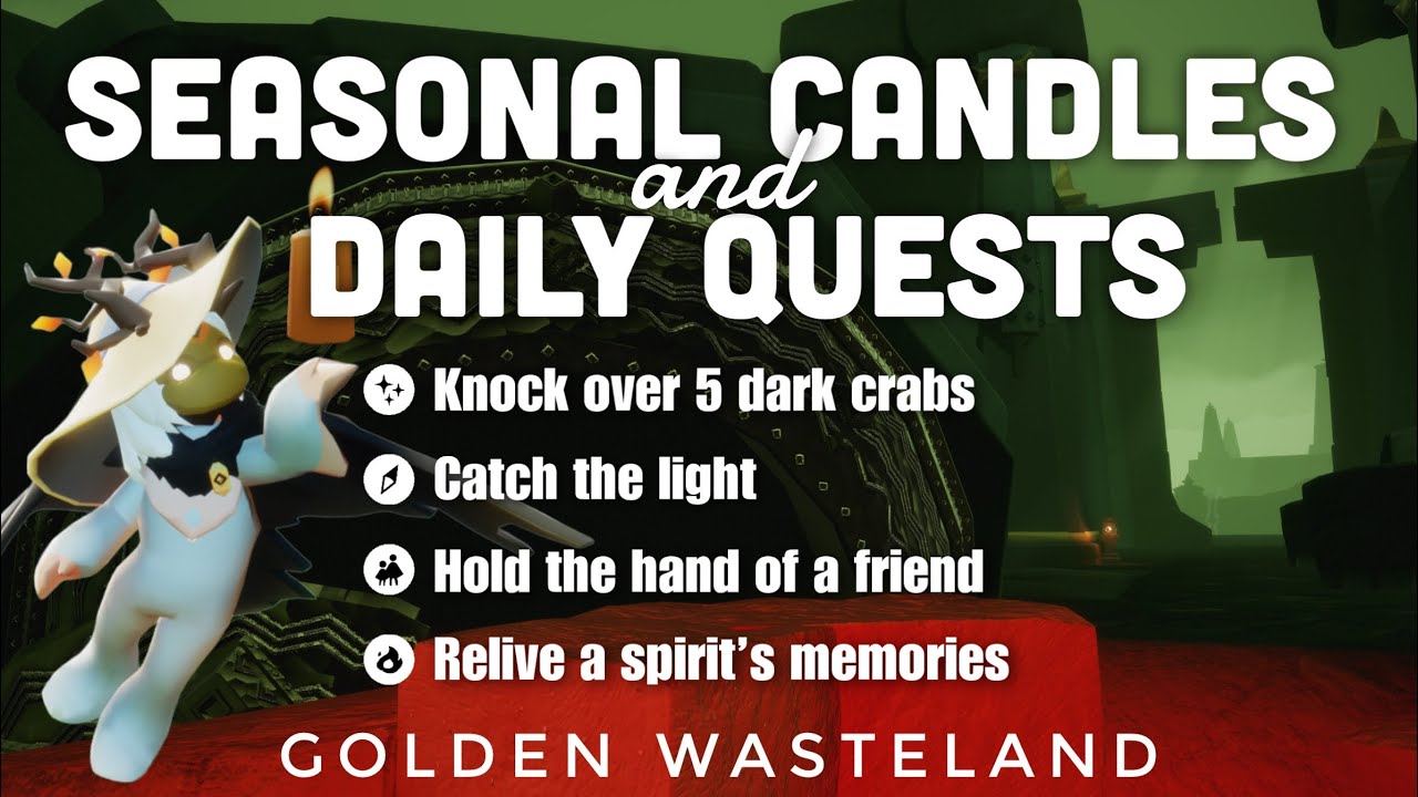 Seasonal Candles + Daily Quest in Golden Wasteland sky children of