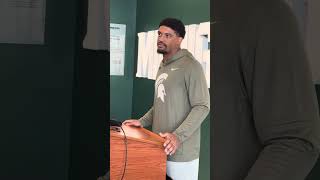 Wayne Matthews III speaks with media on November 19, previewing Iowa