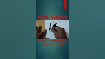 #Shorts Triangle Construction | MATHS IN 60 SECS! | Ex. 11.1 Q5 | #YoutubeShorts