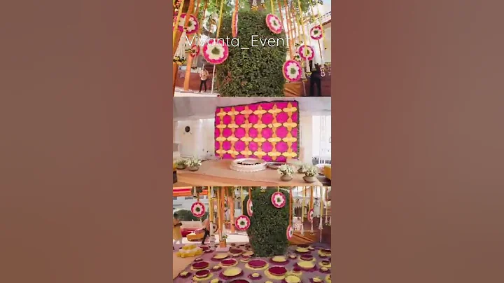 Real Flower Haldi Theme Decor || Vivanta Event Management ||Dm For Order 👍👍#haldi#shorts#trending