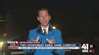 Two apartment fires, same complex