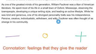 Describe an author’s stance toward a topic within a text, based on the author’s choice of words,2