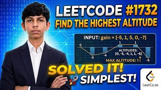 LeetCode #1732 | Find the Highest Altitude | Prefix Sum Approach in C++