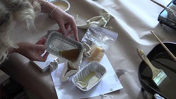 Helene Farrar Creates 3-D Relief Painting with Encaustic Wax Art and ImPRESSive Putty