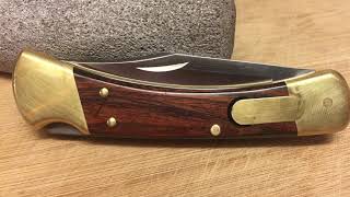 Custom Buck 110 Push Button Automatic Knife