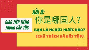 BÀI 8 - Tiếp theo_Phần Bài tập - 第八课：你是哪国人? Bạn là người nước nào 2/2