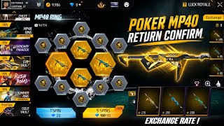 Poker MP40 Return Confirmed 🤯💥 | Token Exchange Details 🥳 | Next Universal Ring Event | FF New Event