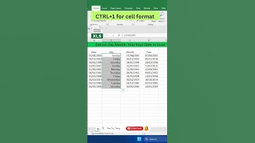 Convert date to Date,Month,Year in Excel easily| Excel Tips, hacks #exceltips #shorts #exceltutorial