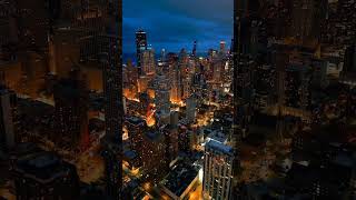 chicago by night 4k drone video youtubeshorts shorts chicago