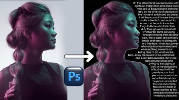 How to Wrap Text Around the Subject in Photoshop #photoshoptutorial