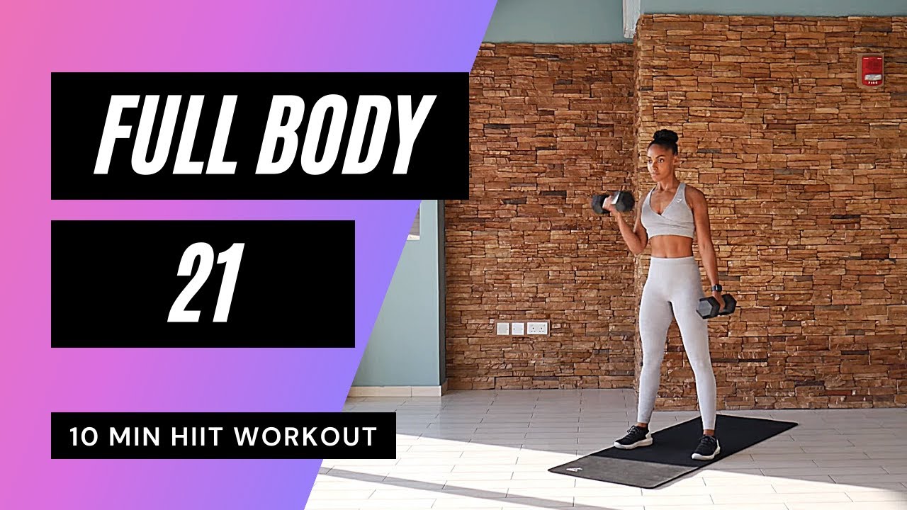 10 MIN FULL BODY DUMBBELL WORKOUT // HIIT | MrandMrsMuscle - YouTube